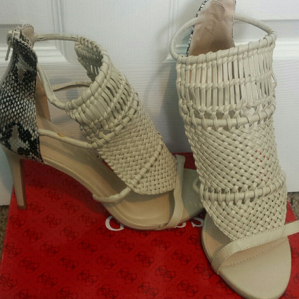 Tan Print Women Heel